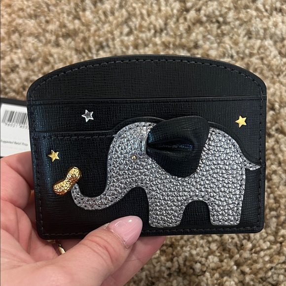 Kate spade Elephant Design Black Card Holder - Picture 5 of 6